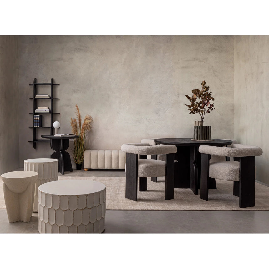 Essstuhl mit Armlehne Agape Schwarz/Nat - ZEN ZONE Furniture