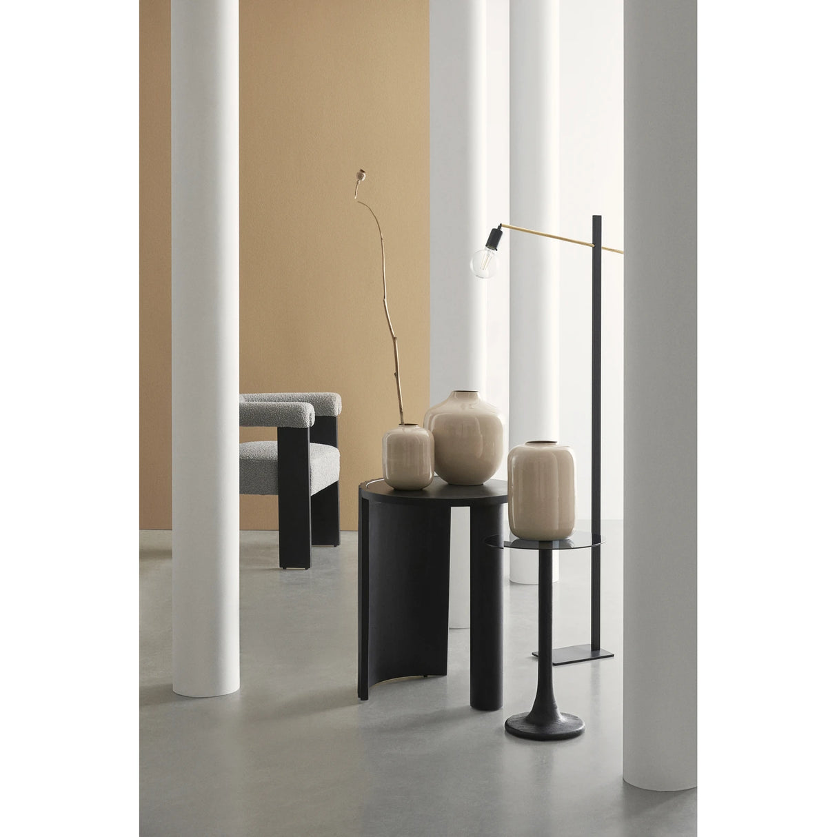 Essstuhl mit Armlehne Agape Schwarz/Grau - ZEN ZONE Furniture