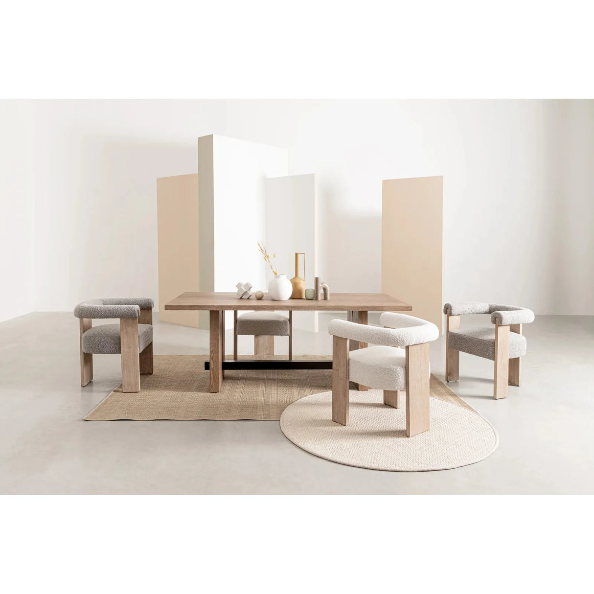 Agape Stuhl Natur/Grau mit Armlehne - ZEN ZONE Furniture