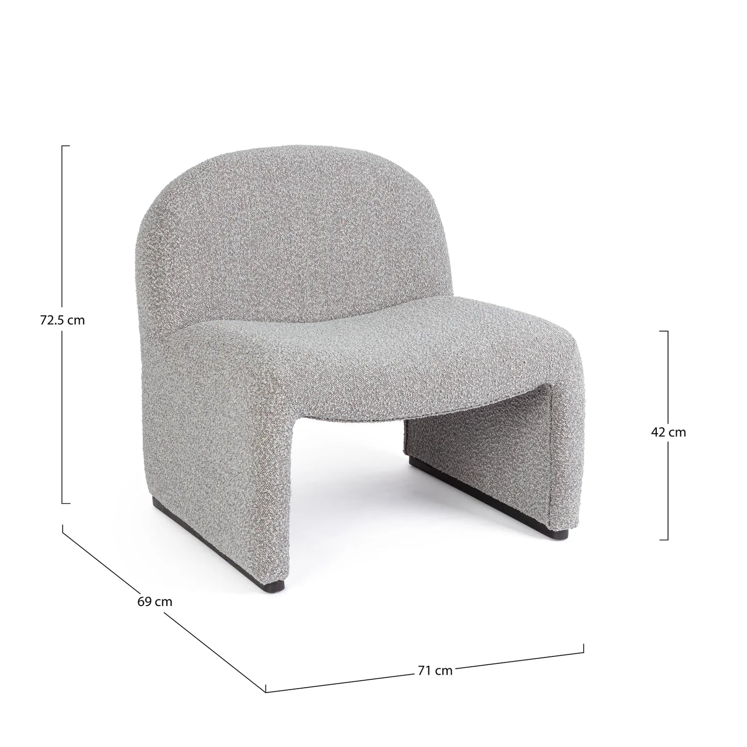Sessel Bassilla Grau - ZEN ZONE Furniture