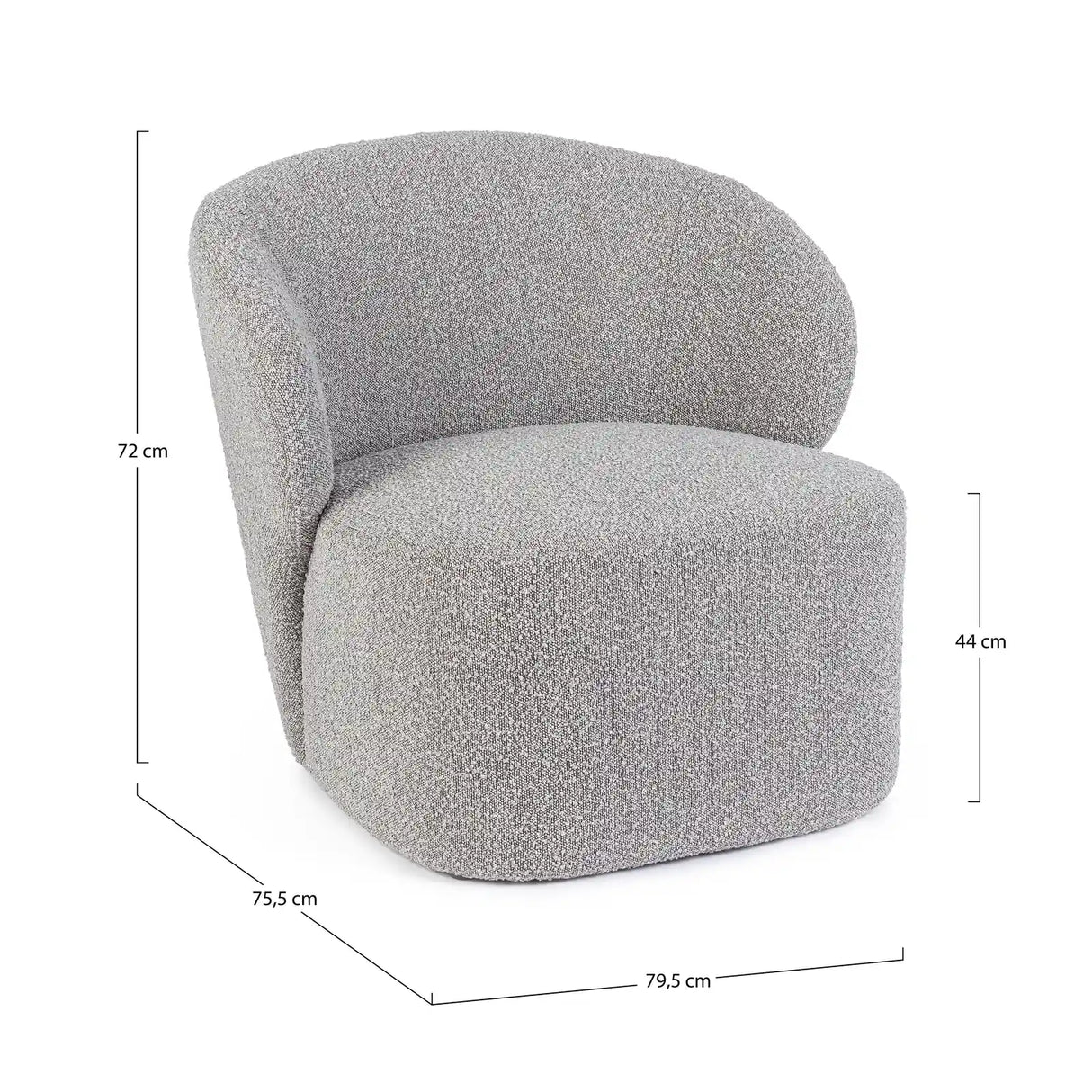 Sessel Babila Grau - ZEN ZONE Furniture