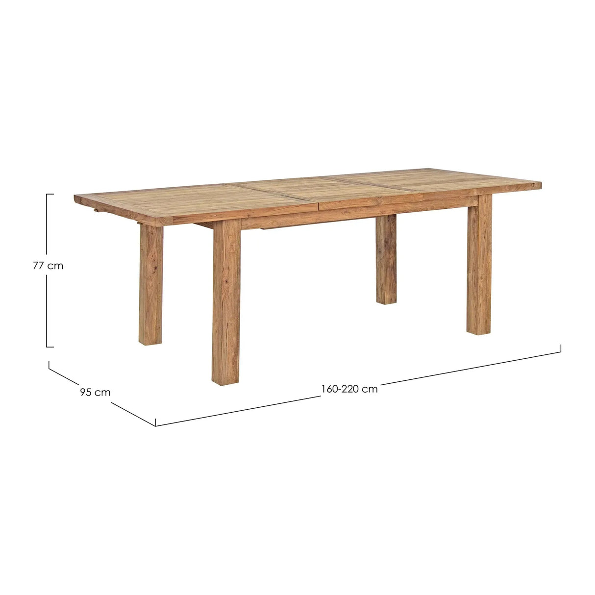 Bounty Ausziehtisch 160x220 cm Recyceltes Teakholz - ZEN ZONE Furniture