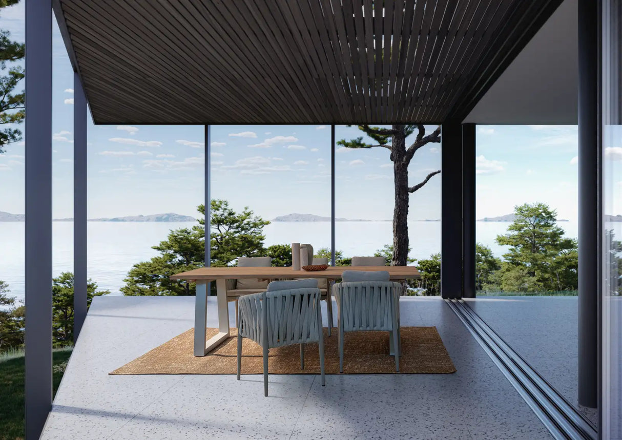 Outdoor Tisch Legend aus Aluminium und Teakholz 240x100 - ZEN ZONE Furniture