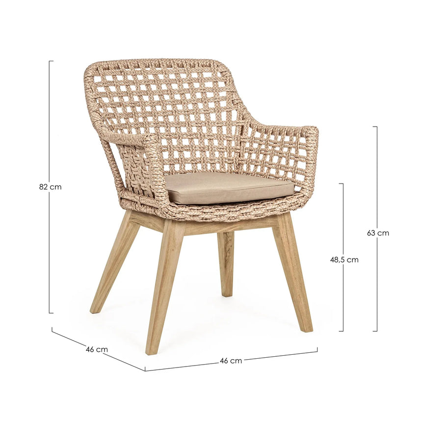 Gartenstuhl mit Armlehne und Kissen Madison N - ZEN ZONE Furniture