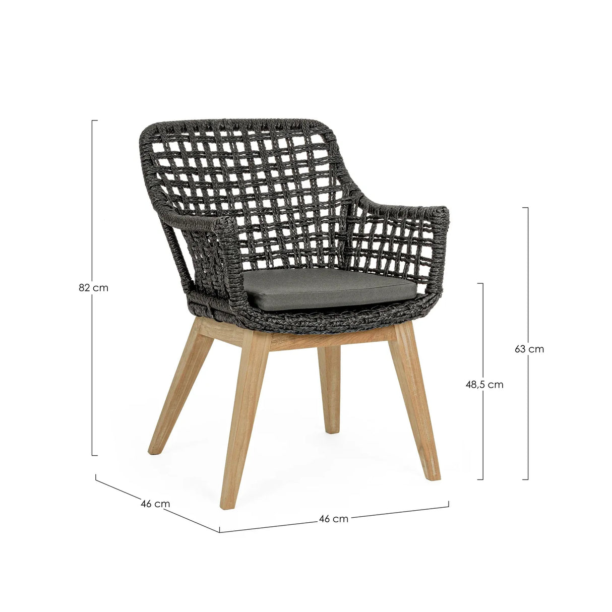 Gartenstuhl mit Armlehne und Kissen Madison S - ZEN ZONE Furniture