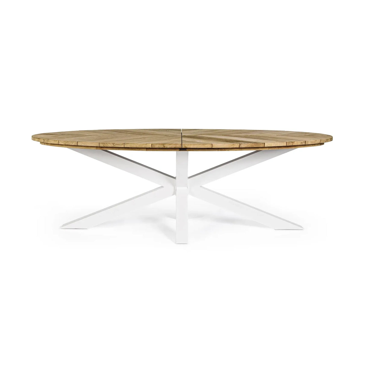 Gartentisch oval 240x110 Weiß RT01 Palmdale - ZEN ZONE Furniture