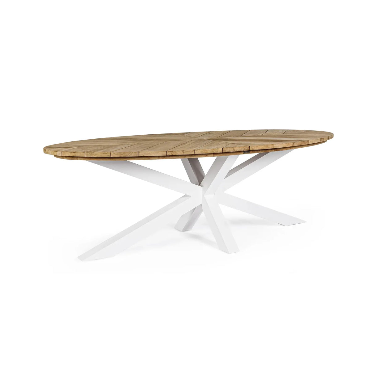 Gartentisch oval 240x110 Weiß RT01 Palmdale - ZEN ZONE Furniture