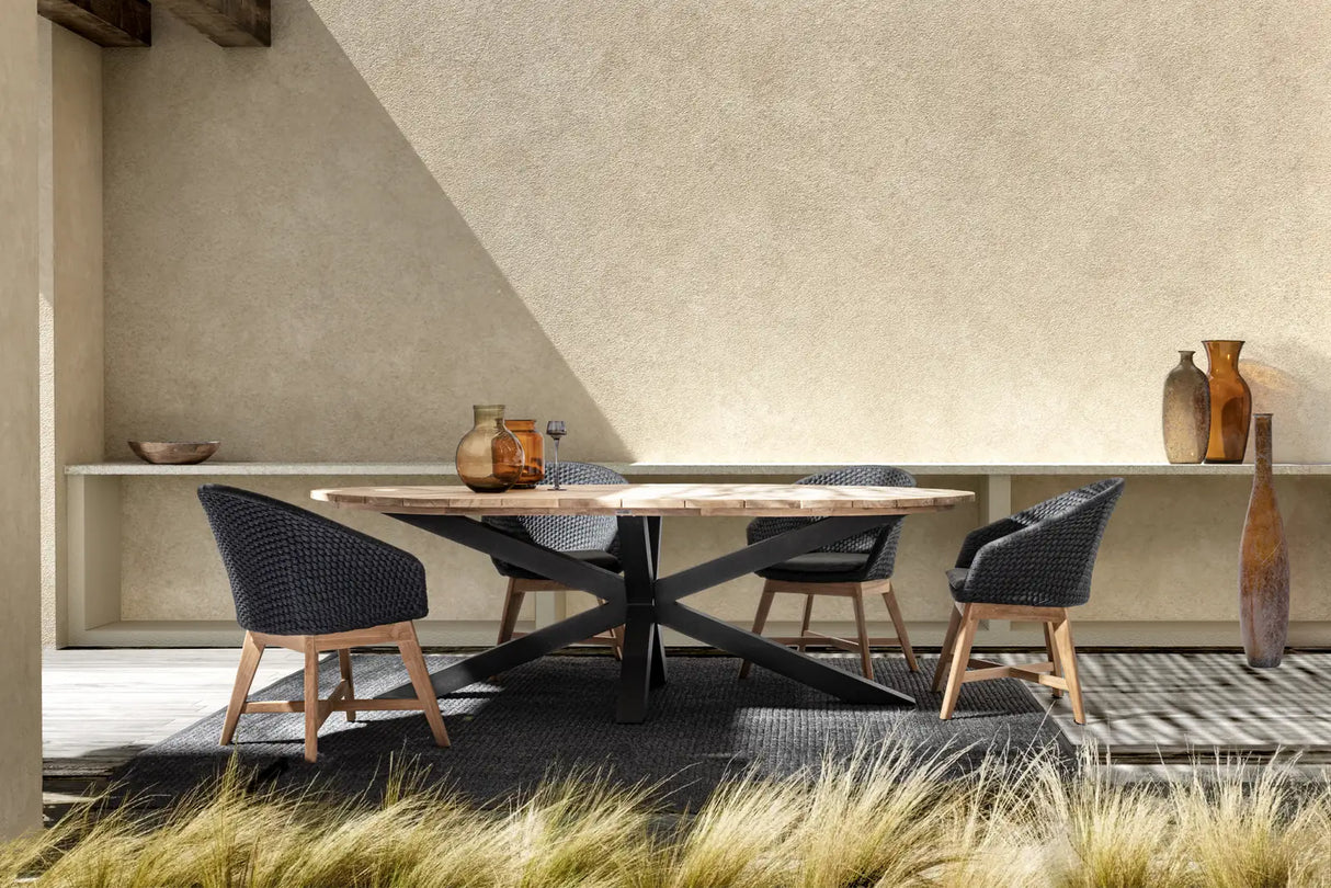 Gartentisch oval 240x110 Carbon RT02 Palmdale - ZEN ZONE Furniture