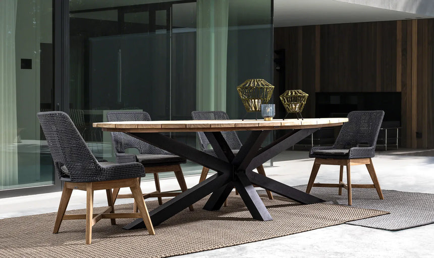 Gartentisch oval 240x110 Carbon RT02 Palmdale - ZEN ZONE Furniture