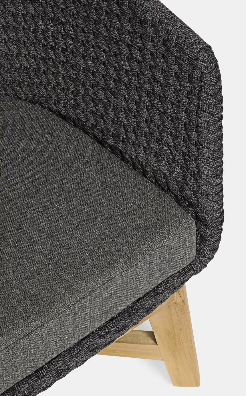 Outdoor Sessel Coachella mit Kissen Anthrazit - ZEN ZONE Furniture