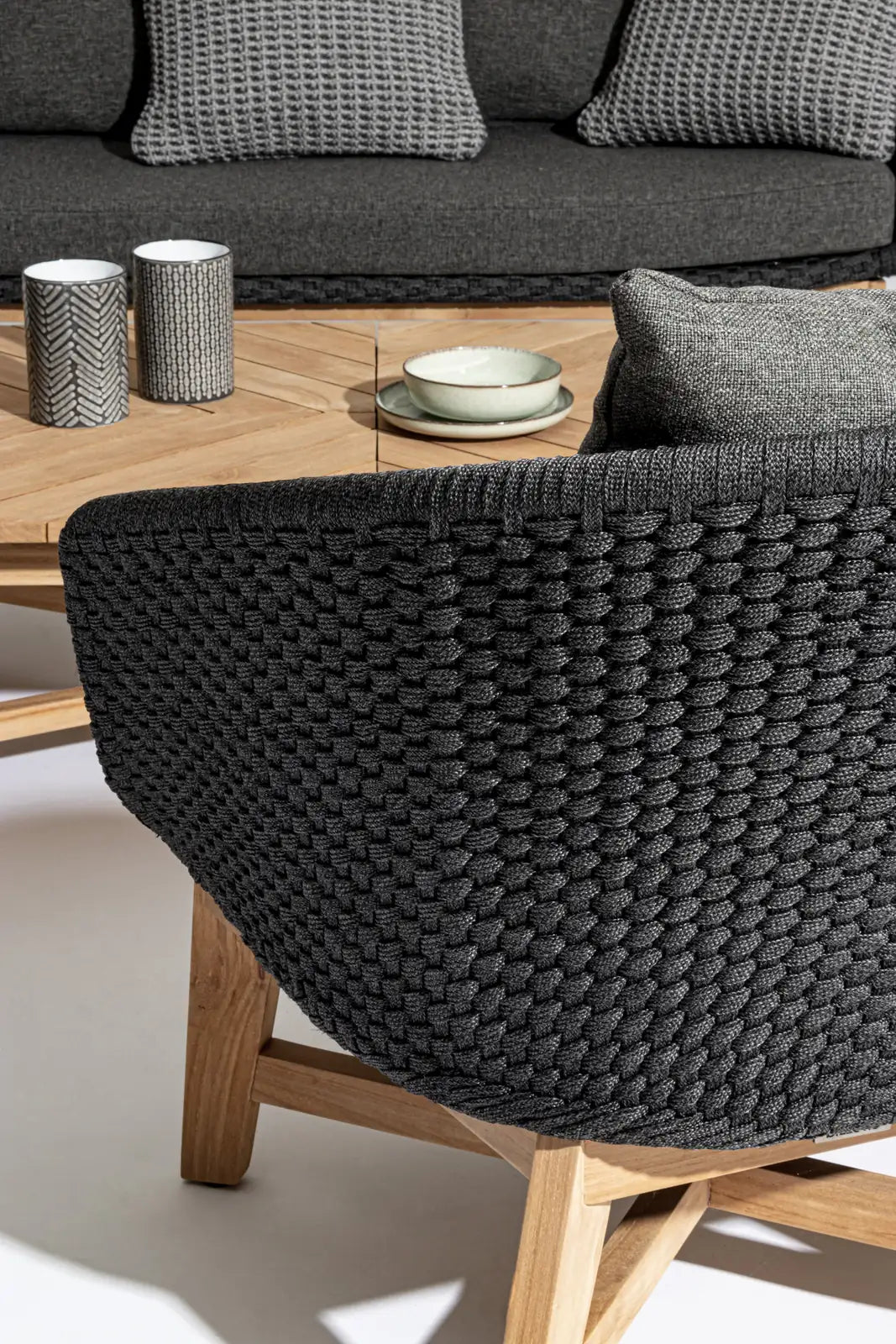 Outdoor Sessel Coachella mit Kissen Anthrazit - ZEN ZONE Furniture