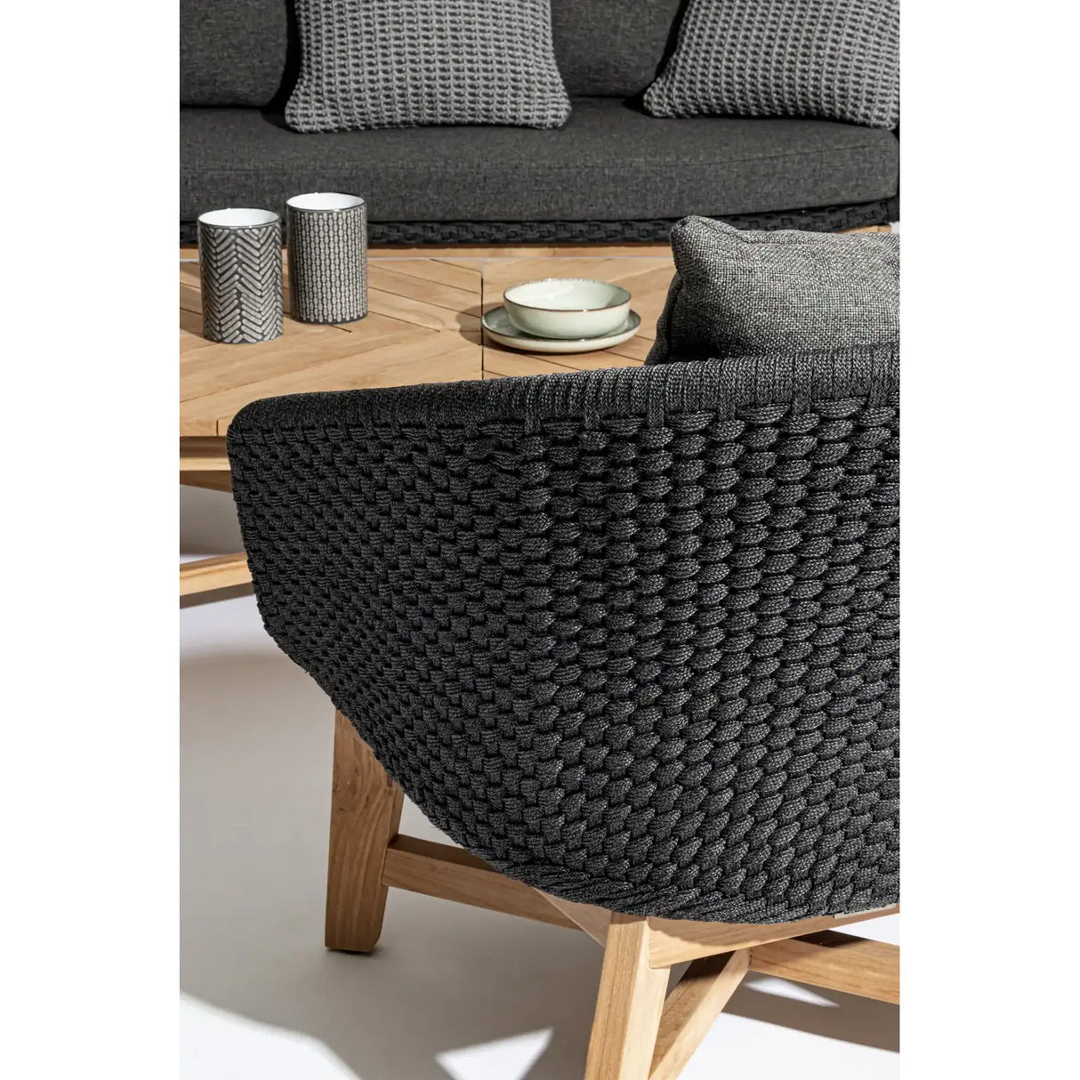 Garten-Sofa 2-Sitzer Coachella Anthrazit - ZEN ZONE Furniture