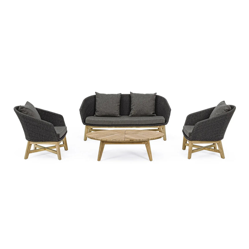 Garten-Sofa 2-Sitzer Coachella Anthrazit - ZEN ZONE Furniture