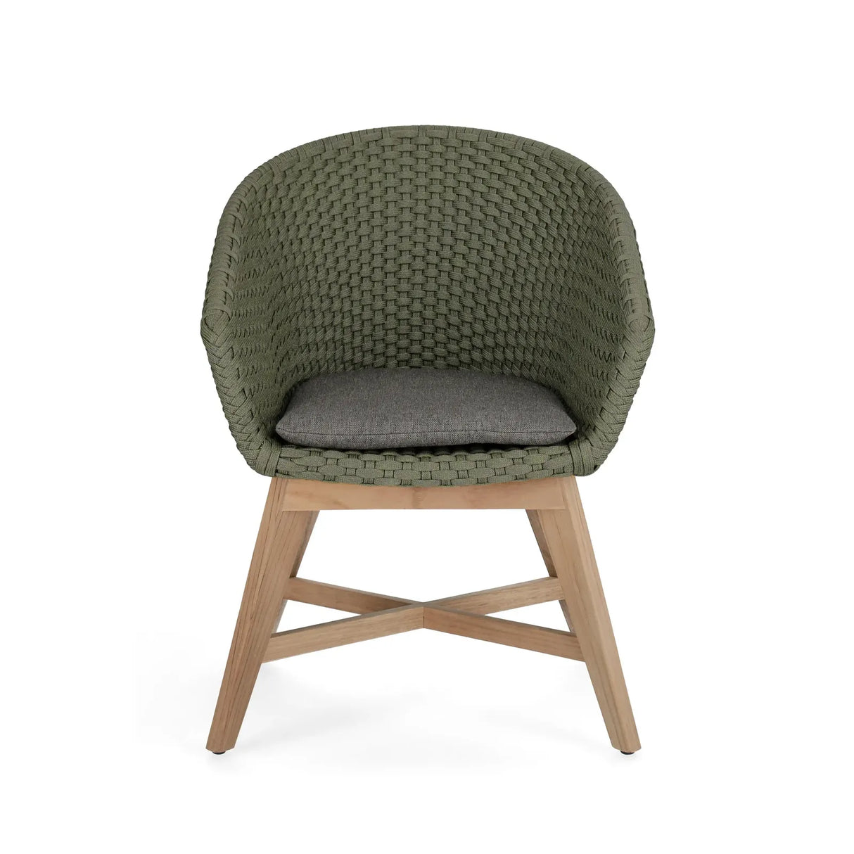 Gartenstuhl mit Armlehne und Kissen Coachella Grün - ZEN ZONE Furniture