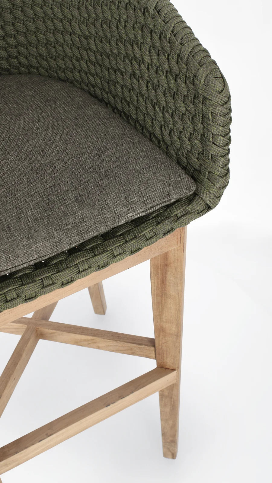 Outdoor Barhocker mit Kissen Coachella Grün - ZEN ZONE Furniture