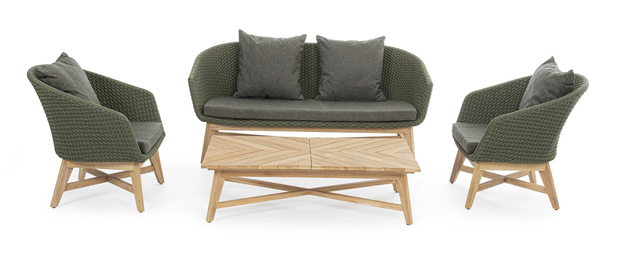 Outdoor Sessel mit Kissen Coachella Grün - ZEN ZONE Furniture