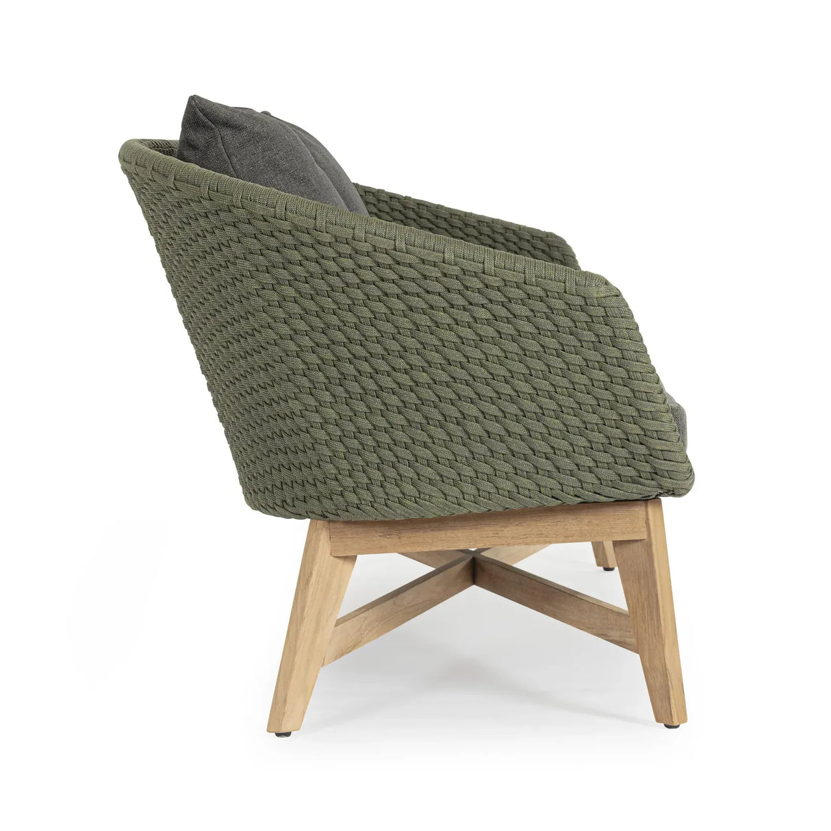 Garten-Sofa 2-Sitzer mit Kissen Coachella Grün - ZEN ZONE Furniture