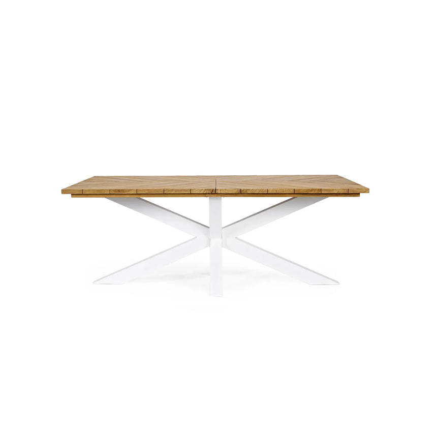 Gartentisch rechteckig 200x100 Weiß RT01 Palmdale - ZEN ZONE Furniture
