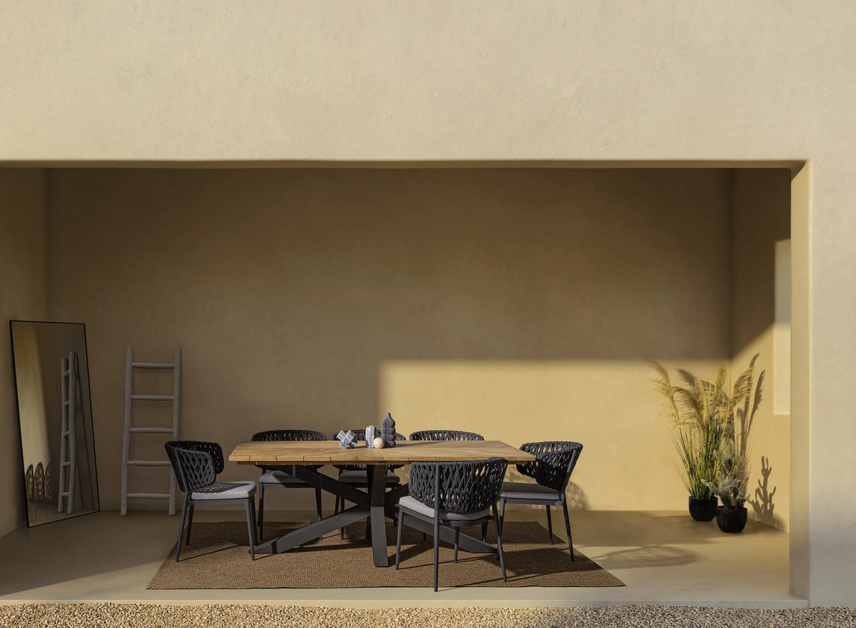 Gartentisch rechteckig 200x100 Carbon RT02 Palmdale - ZEN ZONE Furniture