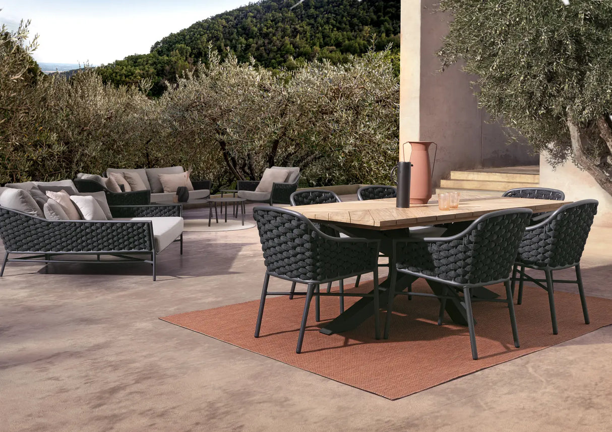 Gartentisch rechteckig 200x100 Carbon RT02 Palmdale - ZEN ZONE Furniture
