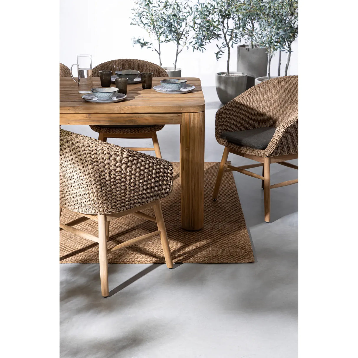 Gartenstuhl mit Armlehne und Kissen Genesis Abaca - ZEN ZONE Furniture