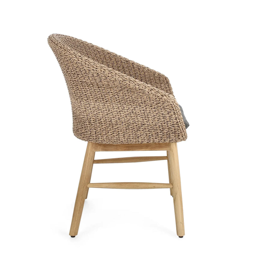 Gartenstuhl mit Armlehne und Kissen Genesis Abaca - ZEN ZONE Furniture