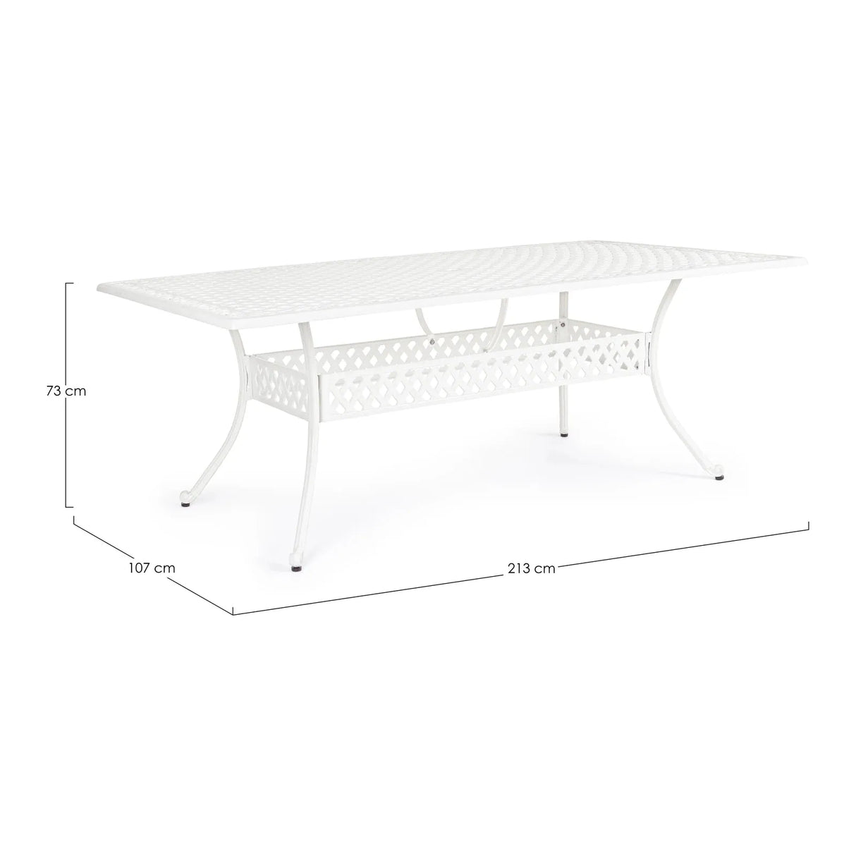 Ivrea Tisch Weiss 213x107 cm - ZEN ZONE Furniture