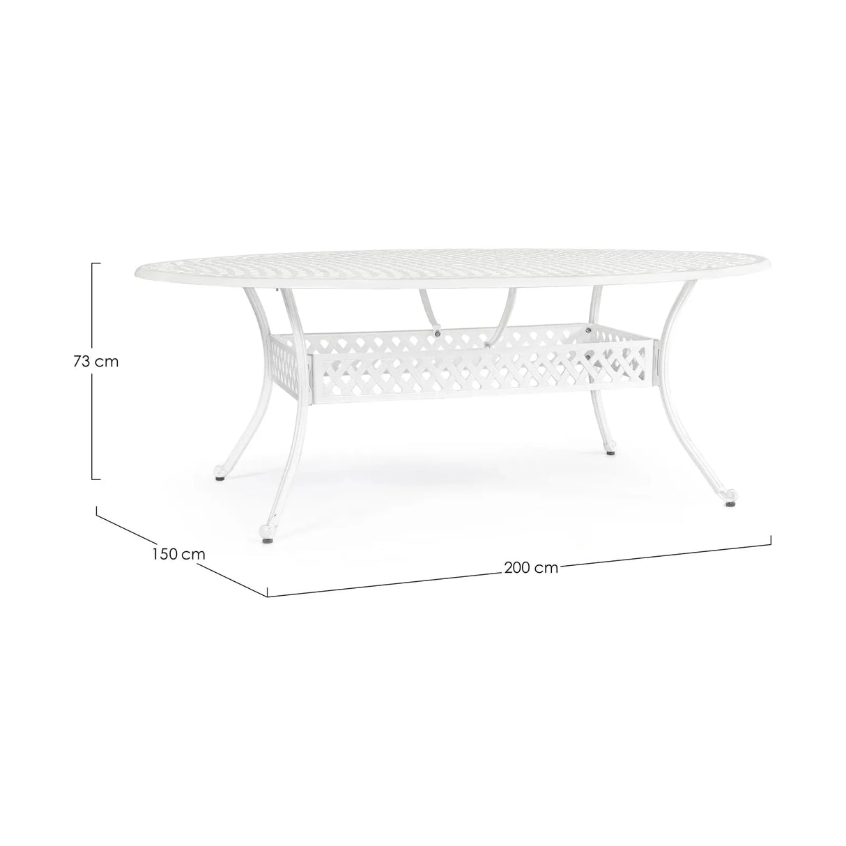 Ivrea Tisch oval weiss 200x150 cm - ZEN ZONE Furniture