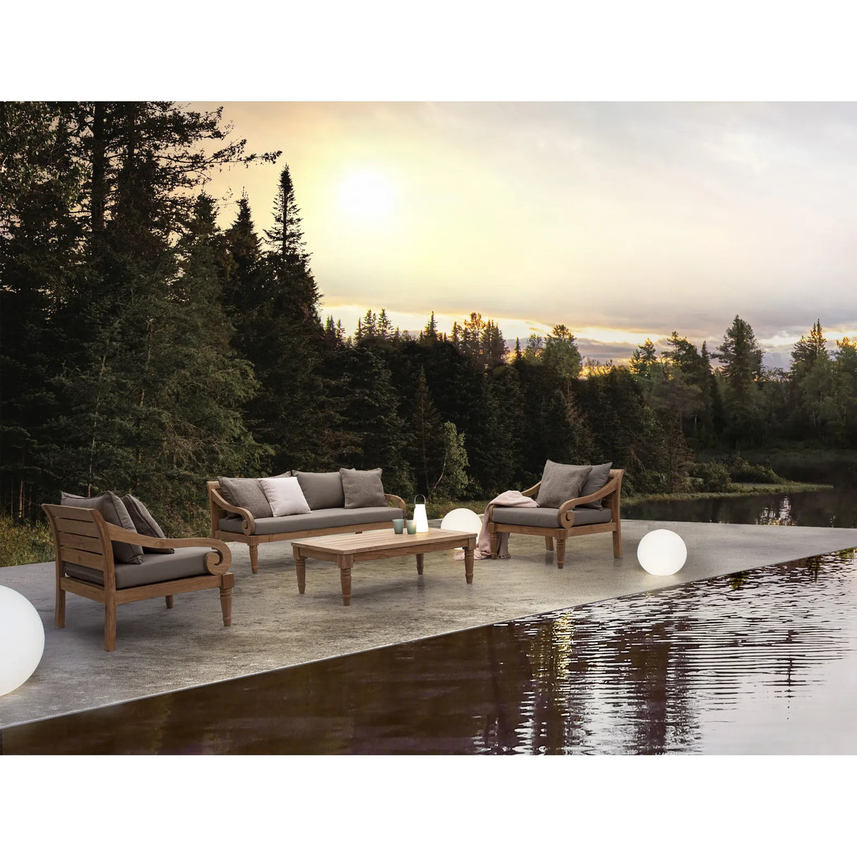 Outdoor Sessel mit Kissen Karuba - FSC - ZEN ZONE Furniture