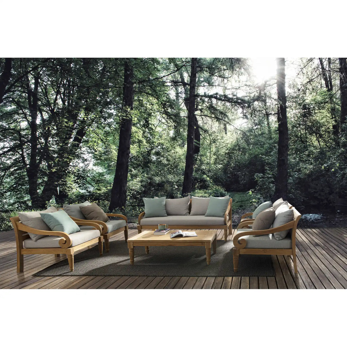 Garten Couchtisch 115x65 - FSC Karuba - ZEN ZONE Furniture