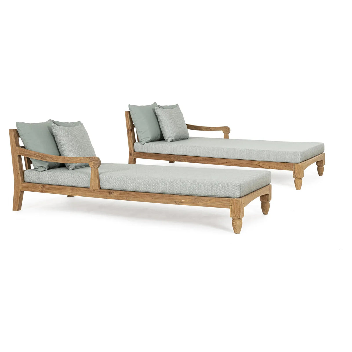 Bali Aqua Daybed Set 2 mit Kissen - FSC - ZEN ZONE Furniture