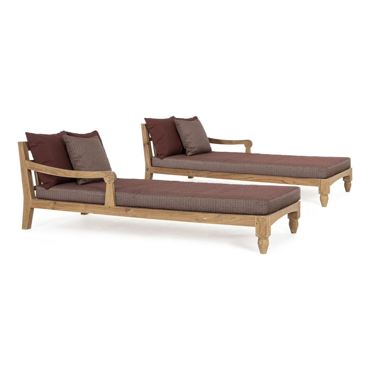 Bali Wein Daybed Set 2 mit Kissen - FSC - ZEN ZONE Furniture