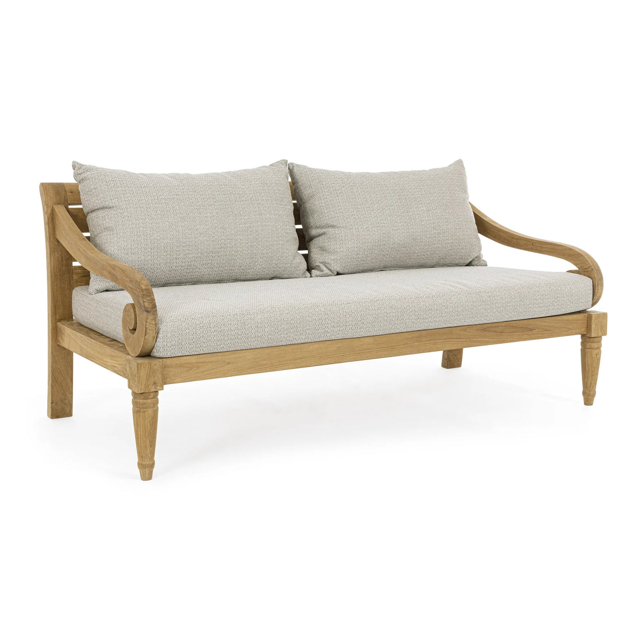 Garten-Sofa 2 bis 3-Sitzer mit Kissen Karuba Natural - FSC - ZEN ZONE Furniture