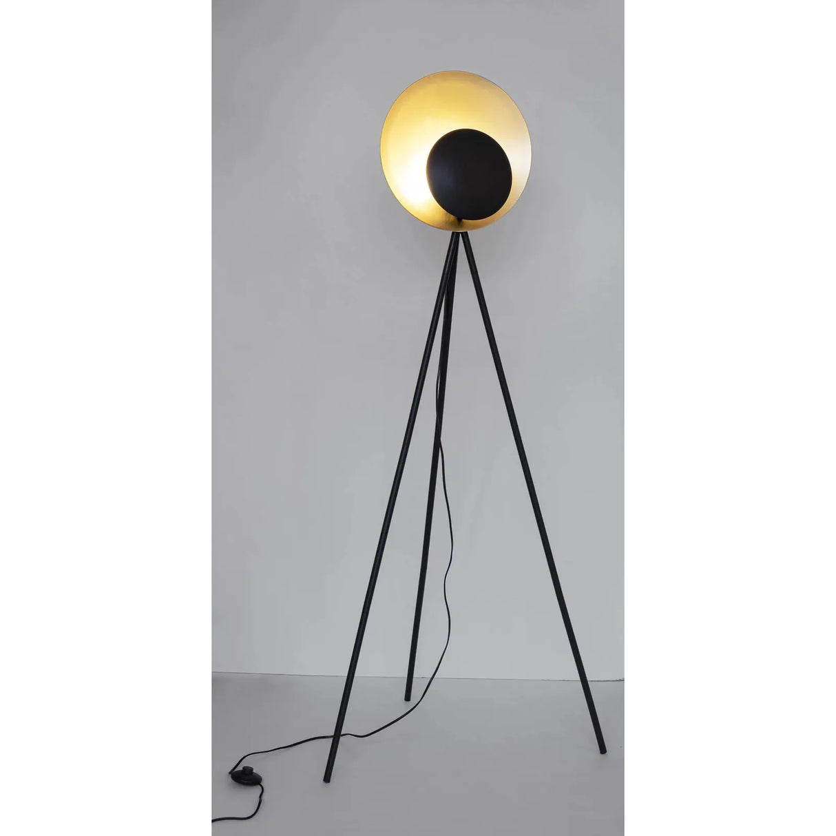 Design Stehleuchte Schwarz-Gold Höhe 156 cm - ZEN ZONE Furniture