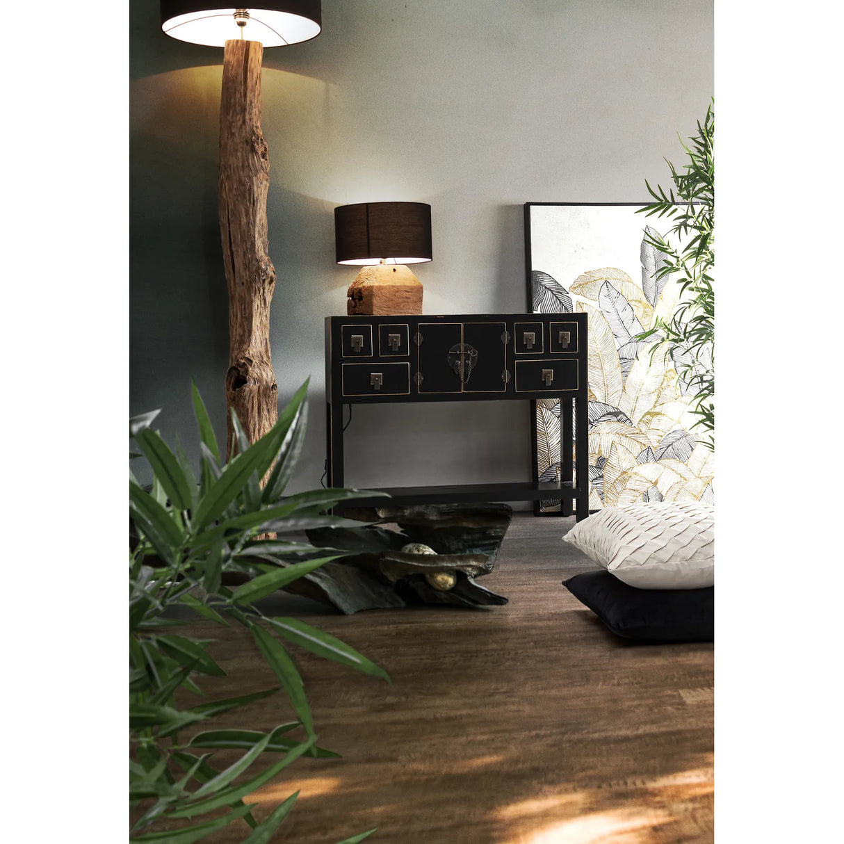 Tischlampe Lumen Schwarz Höhe 40cm - ZEN ZONE Furniture