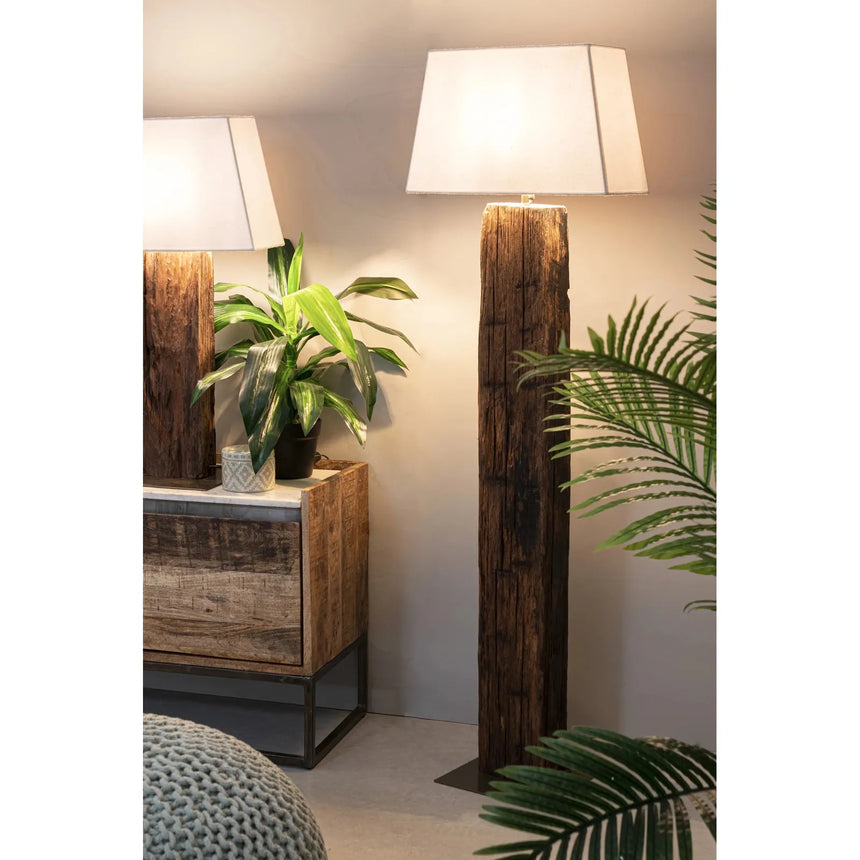 Hugo Stehleuchte Messing-Weiss Höhe 155 cm - ZEN ZONE Furniture