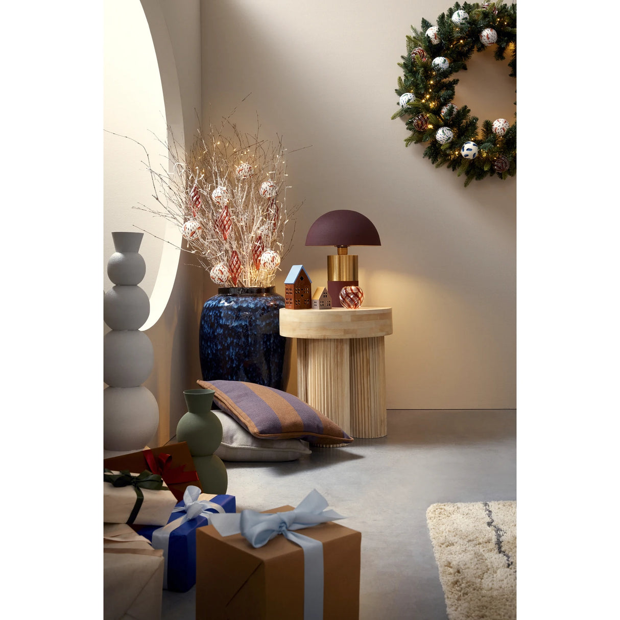 Tischlampe Isham Bordeaux Höhe 40cm - ZEN ZONE Furniture