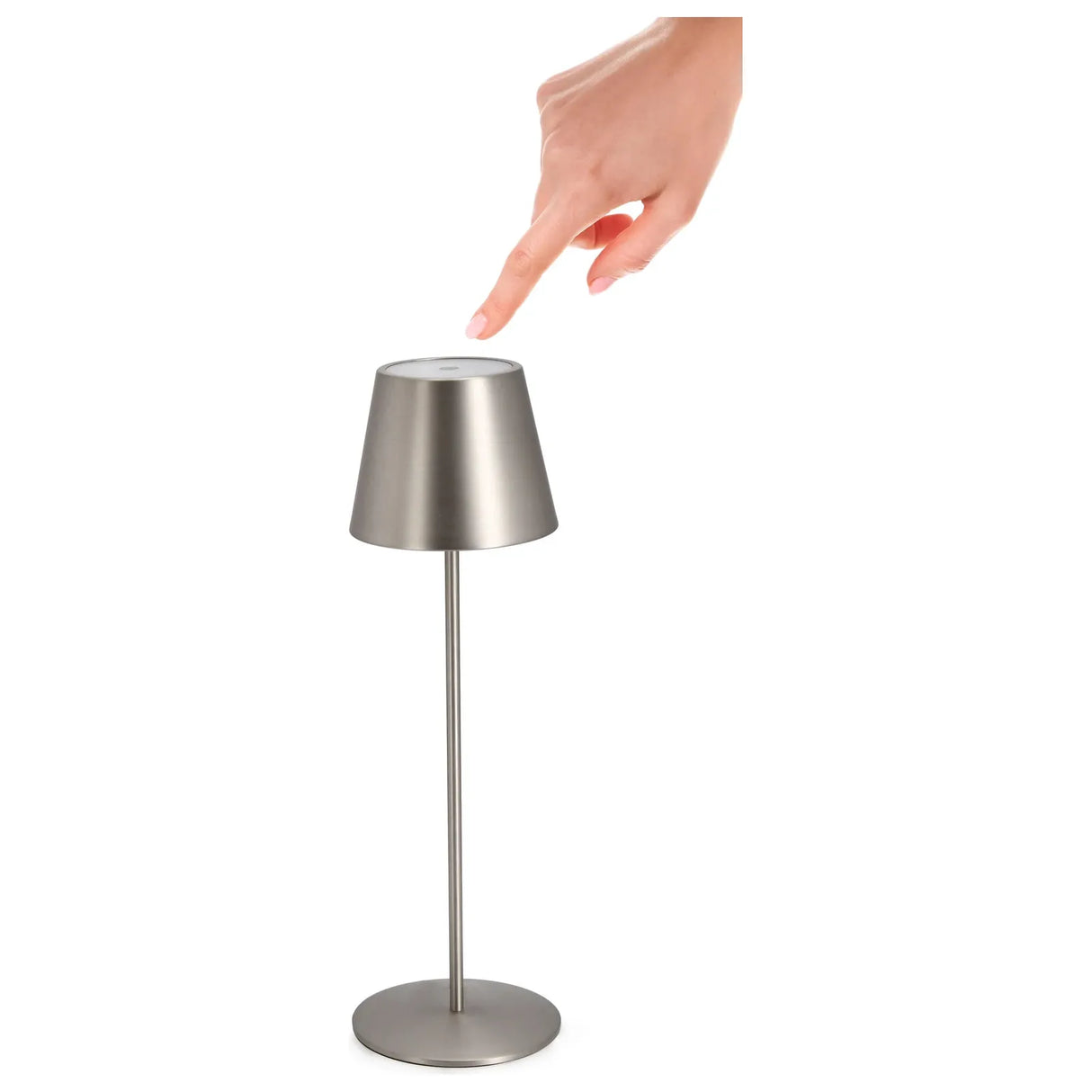 Etna Tischlampe Silber Leder Höhe 38 cm - ZEN ZONE Furniture