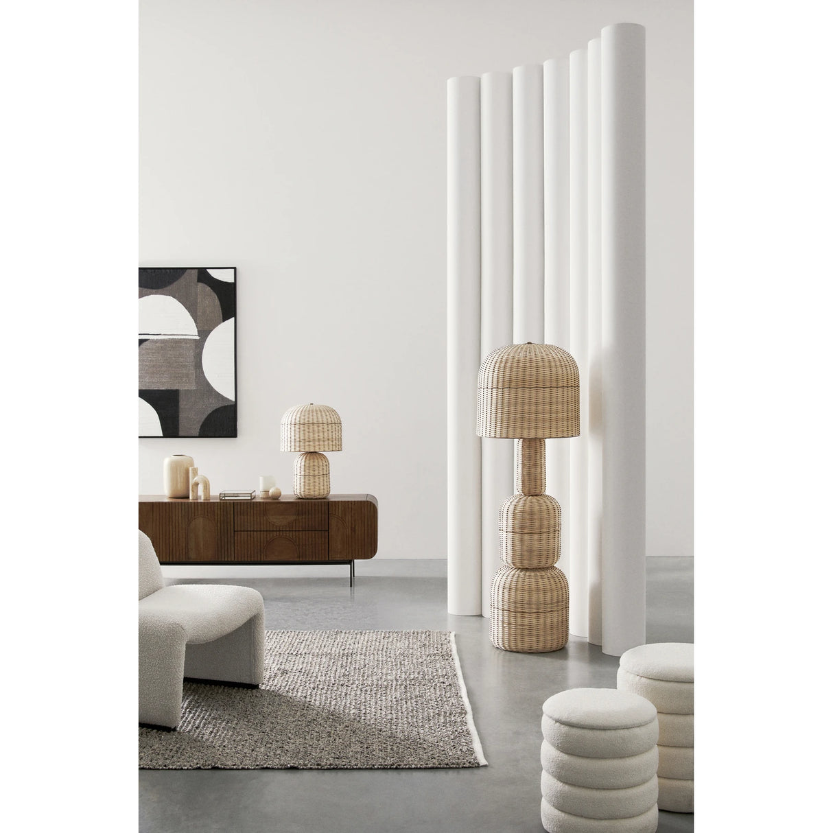 Tischleuchte Sikkim Rattan Höhe 61cm - ZEN ZONE Furniture