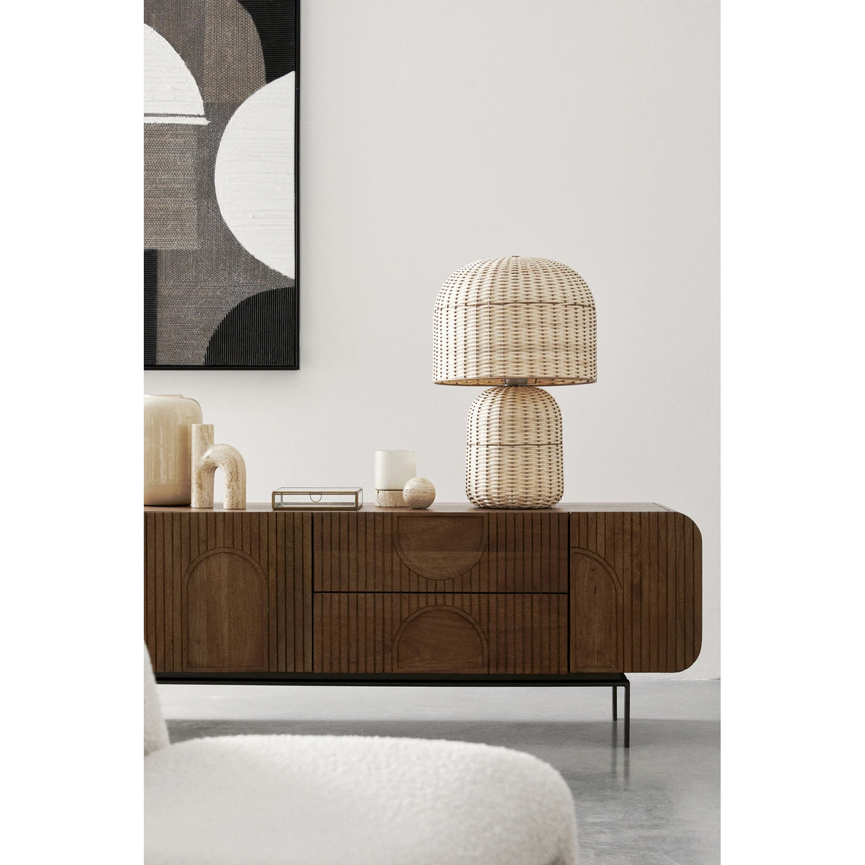 Tischleuchte Sikkim Rattan Höhe 61cm - ZEN ZONE Furniture