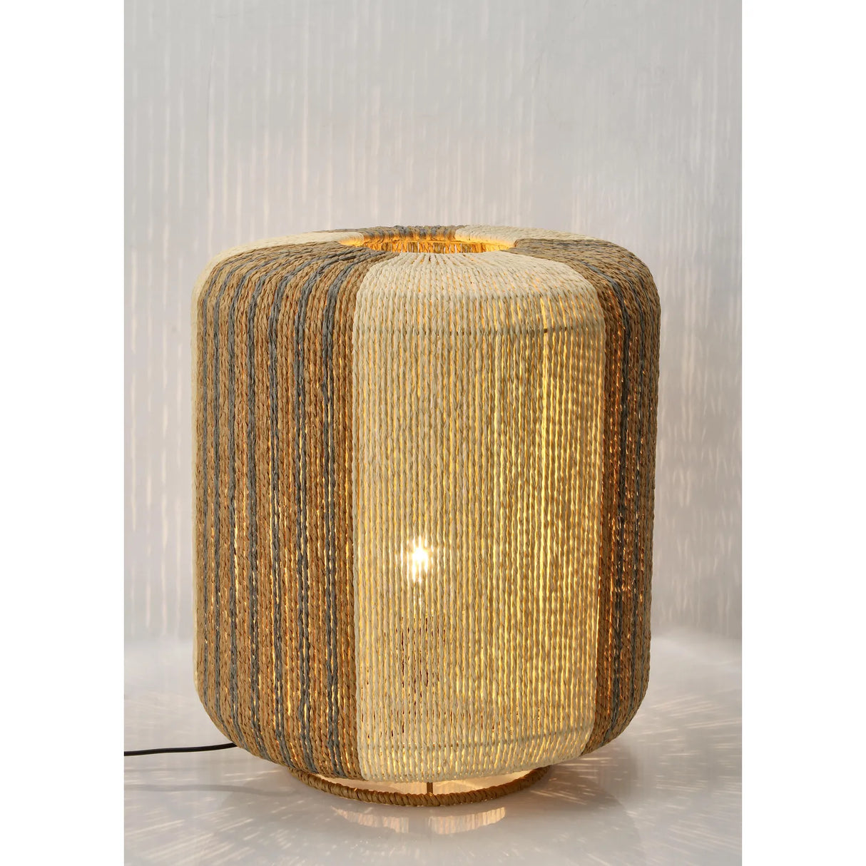 Tischleuchte Mali Beige Grau Durchmesser 34cm - ZEN ZONE Furniture