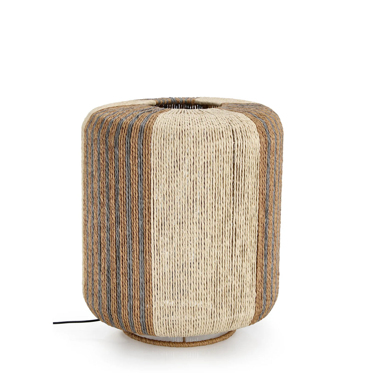 Tischleuchte Mali Beige Grau Durchmesser 34cm - ZEN ZONE Furniture