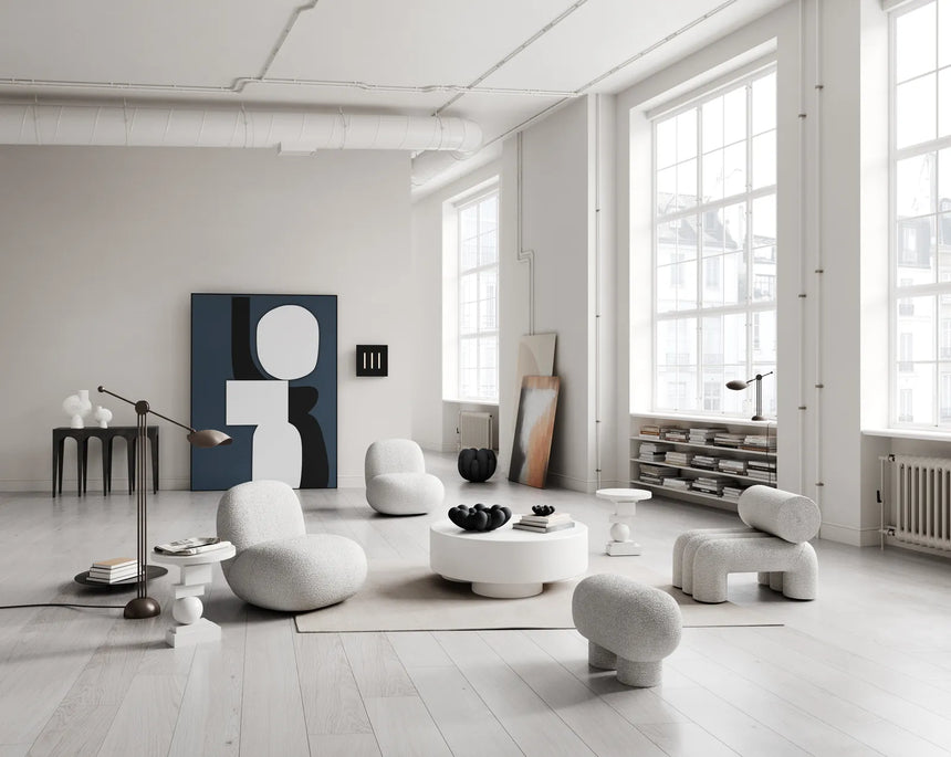 Artist Beistelltisch aus Faserbeton in Bone White von 101 Copenhagen – Bild 3
