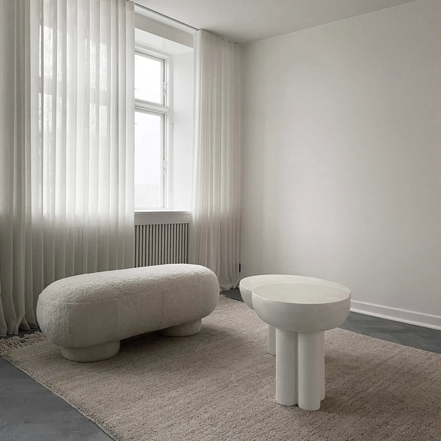Beistelltisch Crown aus Faserbeton in Bone White, Hoch von 101 Copenhagen – Bild 3