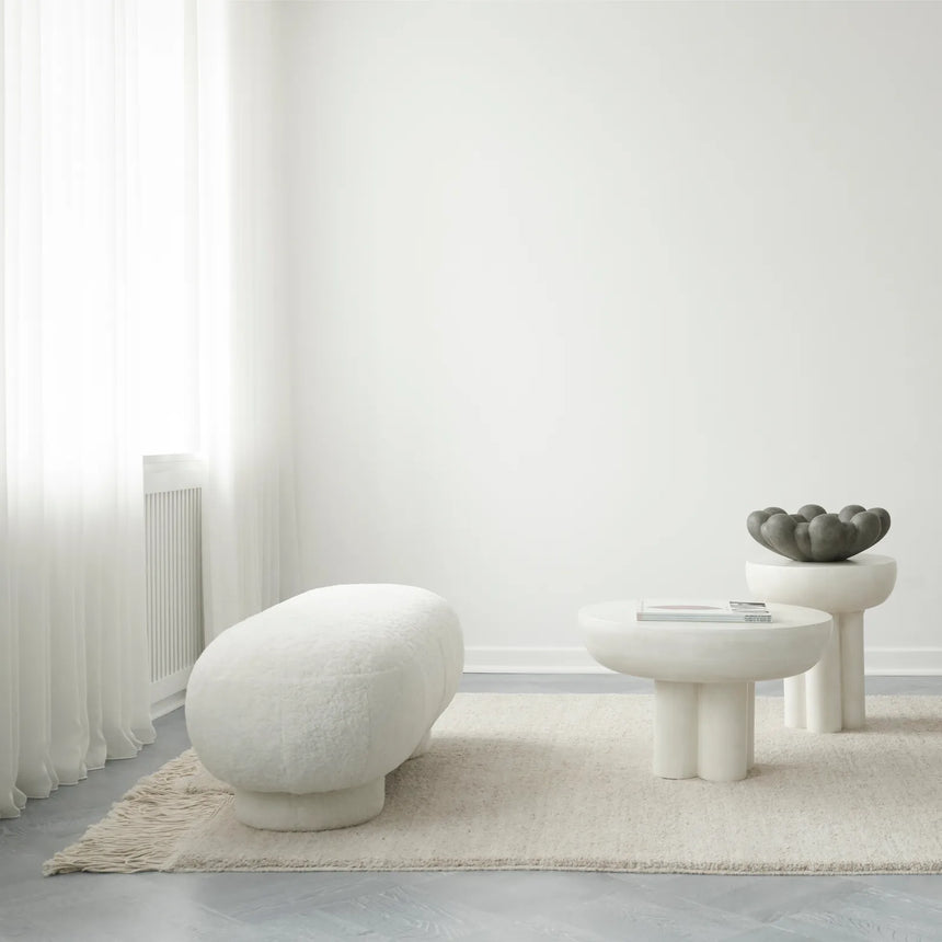 Beistelltisch Crown aus Faserbeton in Bone White, Hoch von 101 Copenhagen – Bild 7