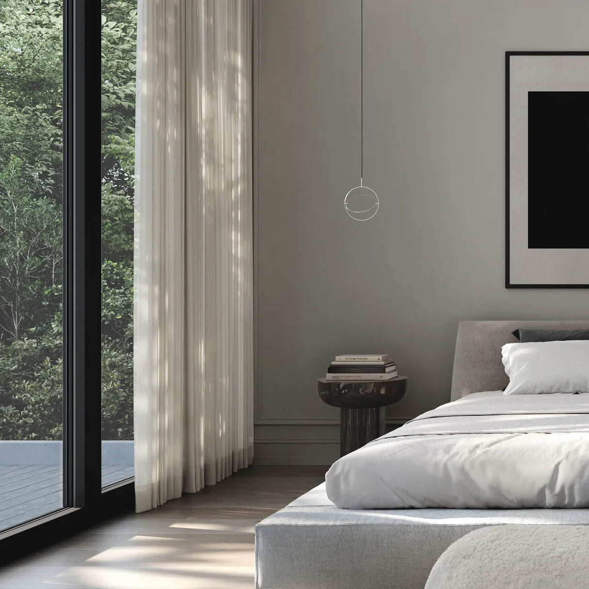 Beistelltisch Crown aus Glas in Smoked Forest, Hoch von 101 Copenhagen – Bild 5