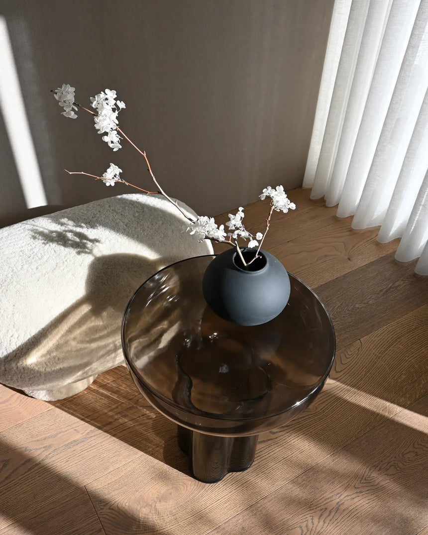 Beistelltisch Crown aus Glas in Smoked Forest, Hoch von 101 Copenhagen – Bild 7