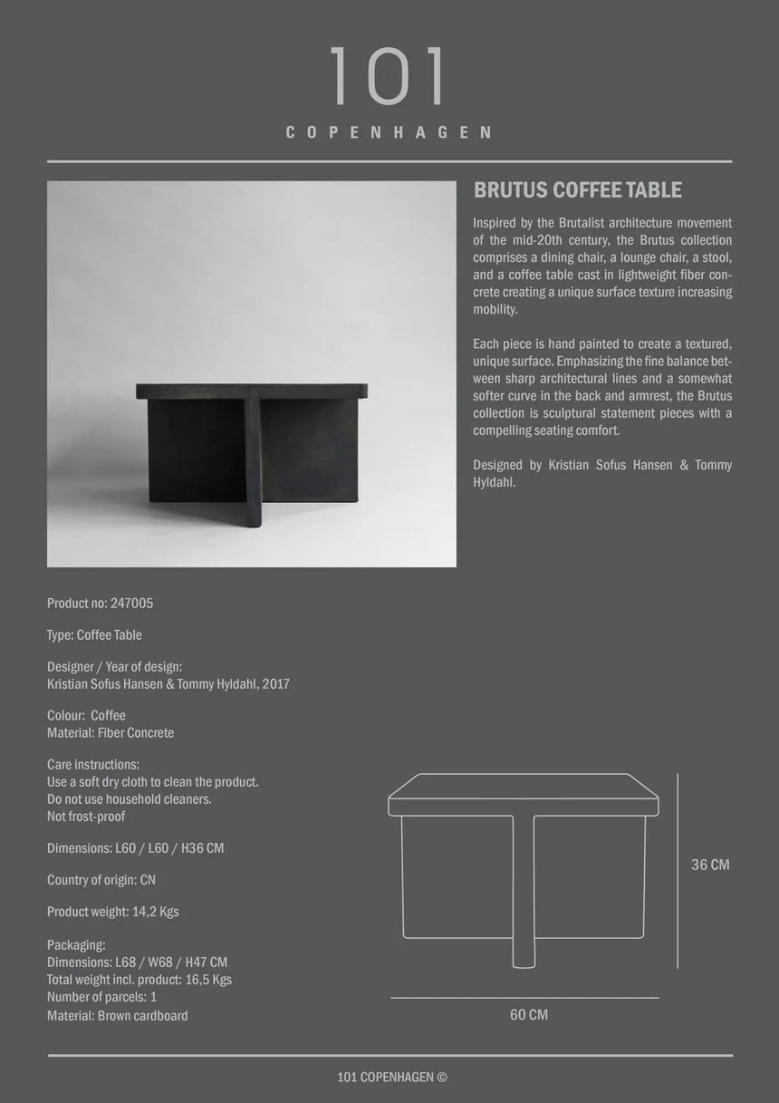 Brutus Couchtisch aus Faserbeton oder massiver Eiche von 101 Copenhagen – Bild 7