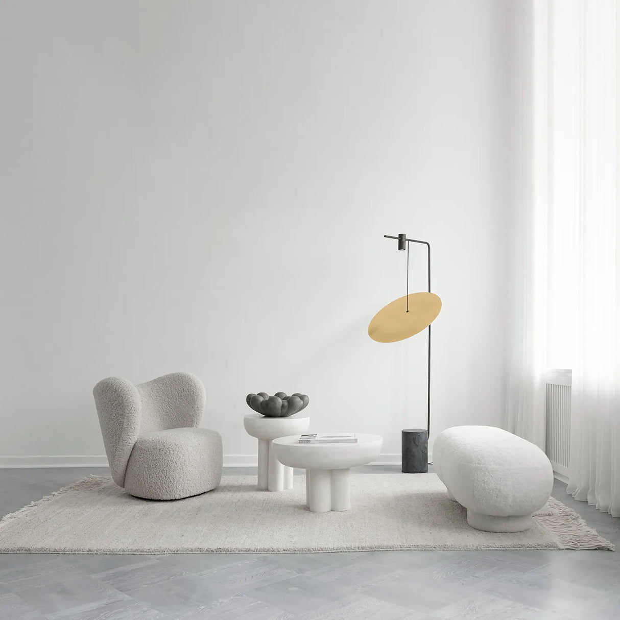 Couchtisch Crown aus Faserbeton in Bone White, Niedrig von 101 Copenhagen – Bild 5