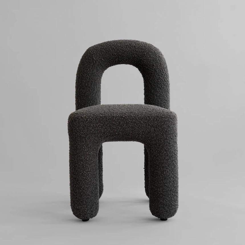 Essstuhl Daiku aus Bouclé in Deep Taupe von 101 Copenhagen – Bild 3